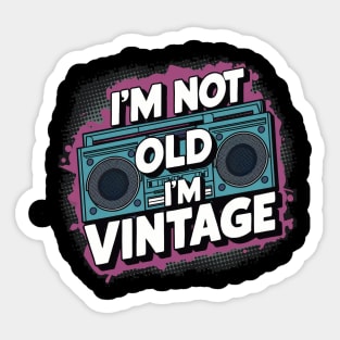 Vintage Soundwaves - A Retro Revival Boombox Legacy Sticker